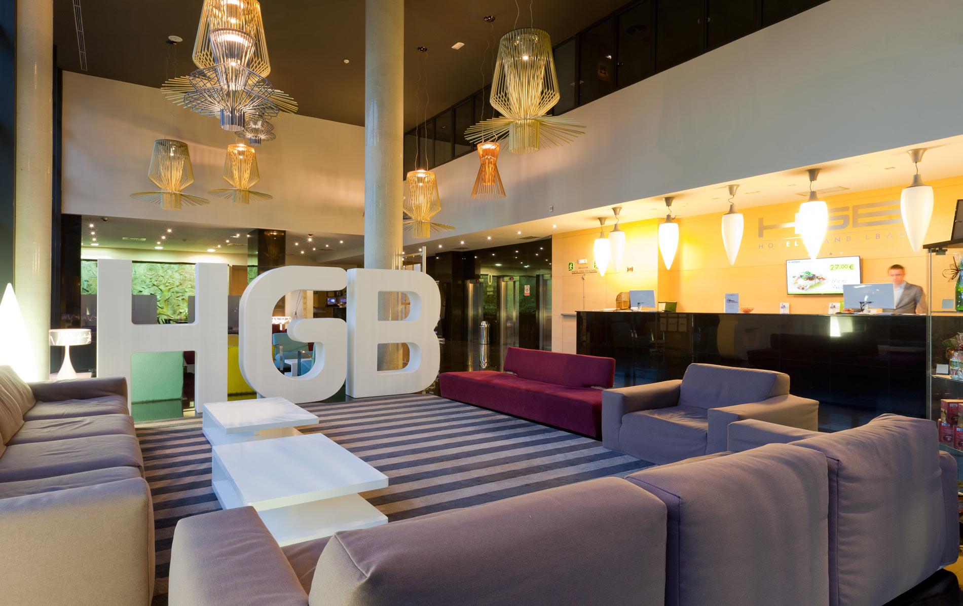 Spirit Hotel Gran Bilbao Luaran gambar Reception